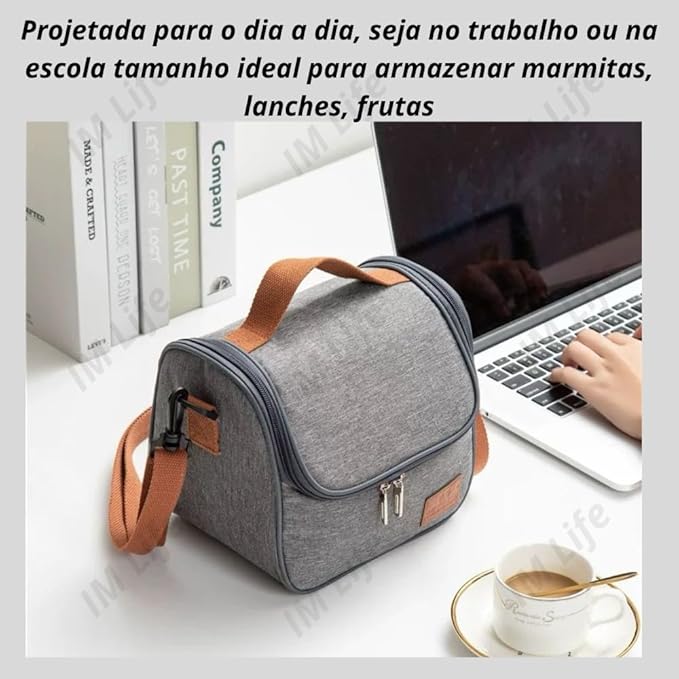 Bolsa térmica lancheira - trabalho / escola