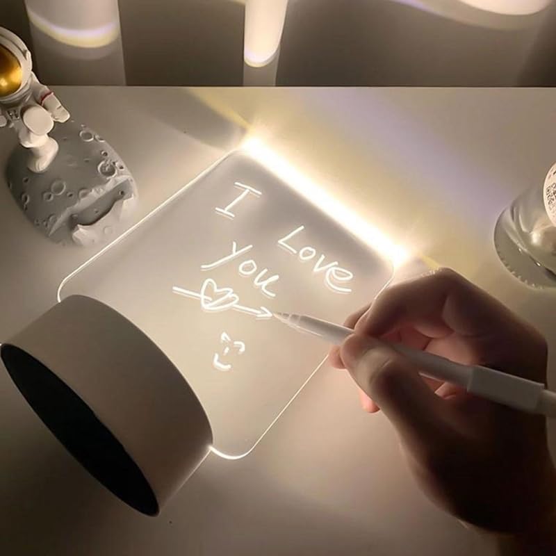 Luminária quadro de mensagens + caneta