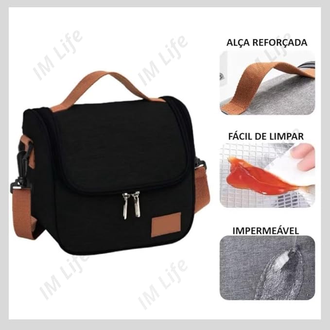 Bolsa térmica lancheira - trabalho / escola