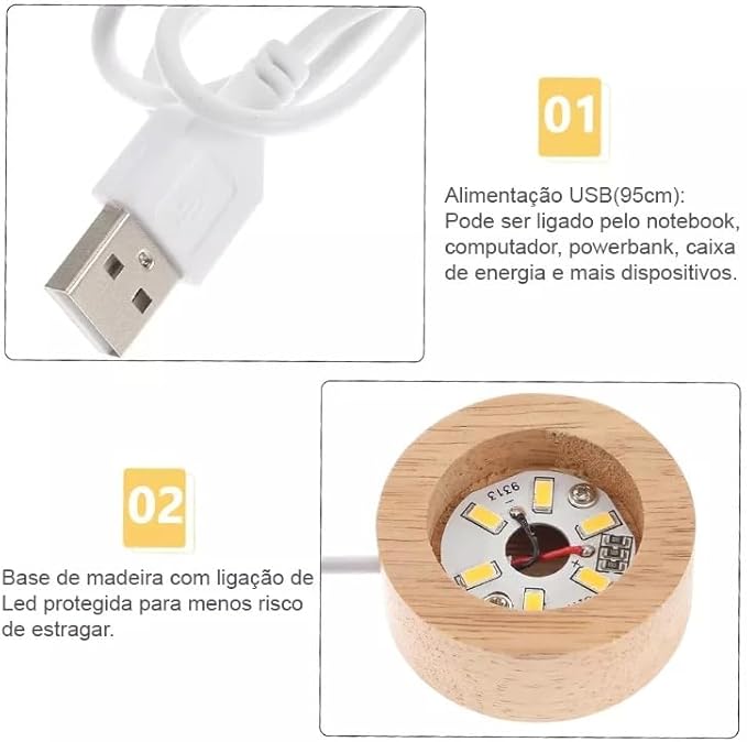 Luminária Bola de cristal ASTRONAUTA