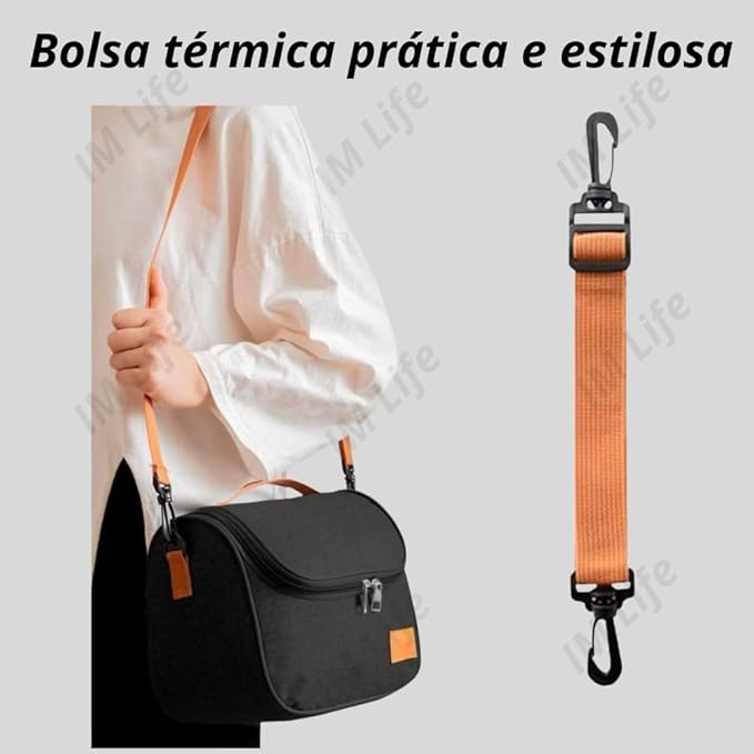 Bolsa térmica lancheira - trabalho / escola