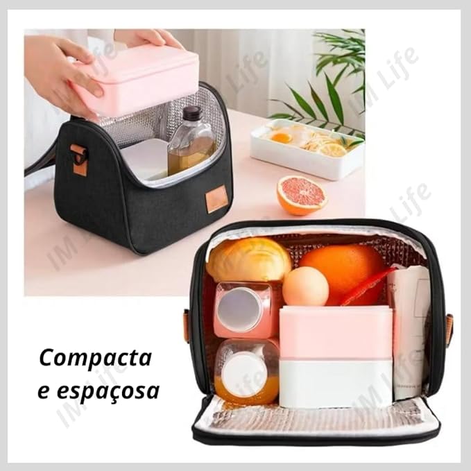Bolsa térmica lancheira - trabalho / escola