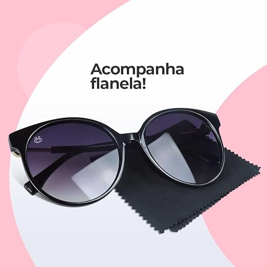 Óculos de sol feminino POLARIZADO preto Classic