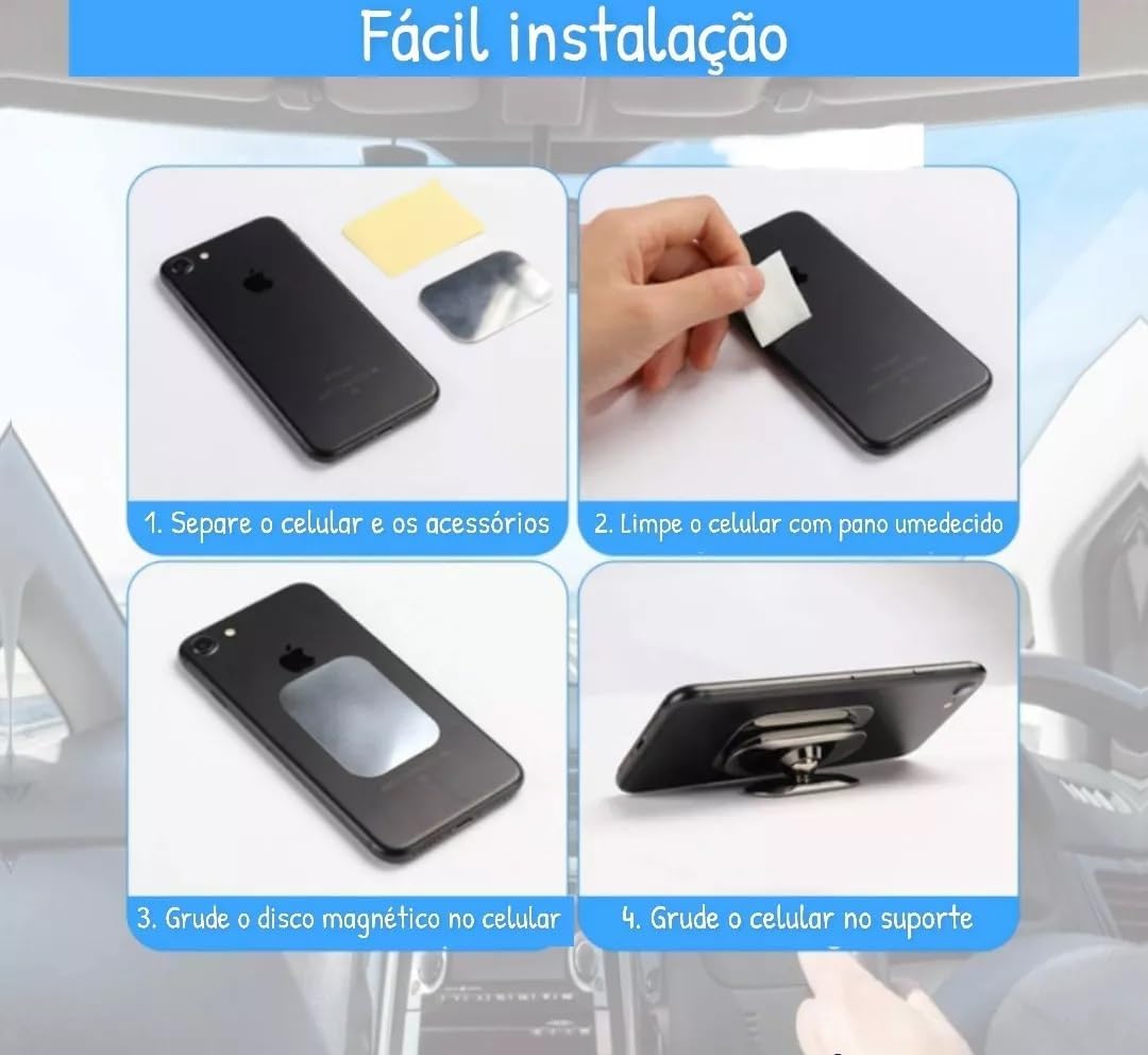 Suporte magnético para celular