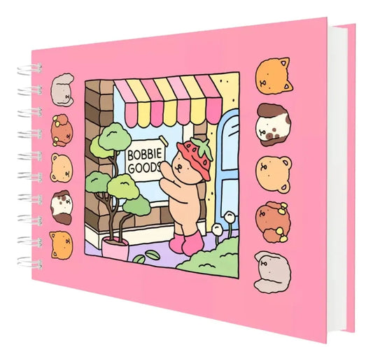 Caderno Bobbie Goods Livro De Desenho 50 Folhas Cor Rosa
